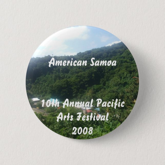 triparoundtown 100, American Samoa10th Annual P... Pinback Button (Front)