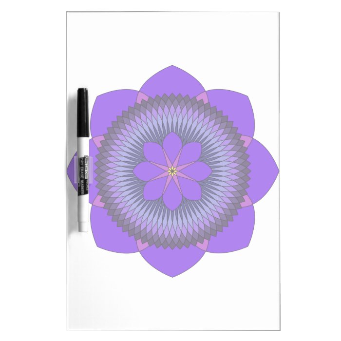 Tripartite 80 Petal Purple Lotus Dry Erase Whiteboard