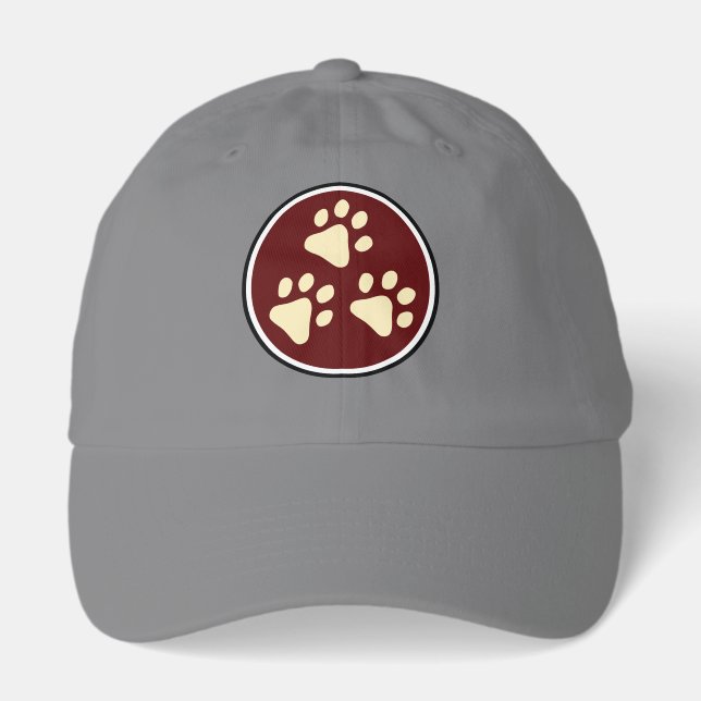 Tripawds 3-paw Logo Hat (Front)