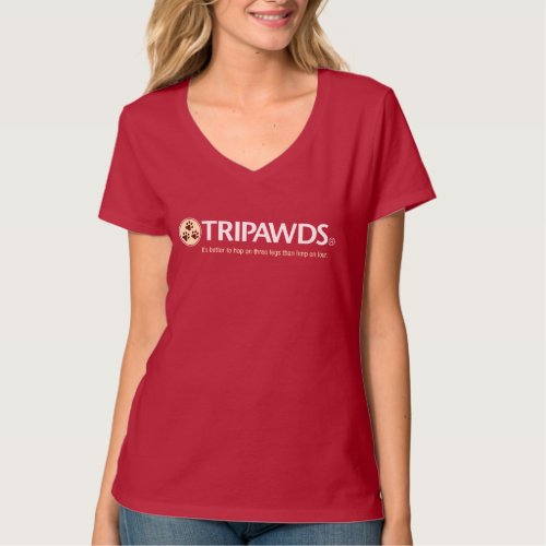 Tripawds Logo T Womens Dark T_Shirt