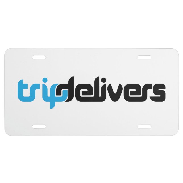 TripDelivers License Plate (Front)