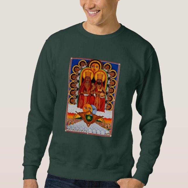 Tripe of Judah Selassie Rasta Lion Roots Sweatshirt (Front)