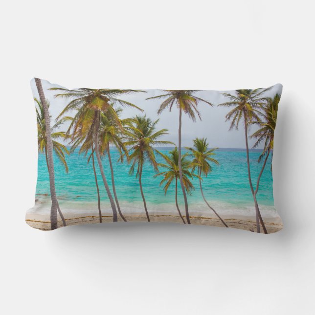 Tripical Beach Palm Trees Pillow (Front)