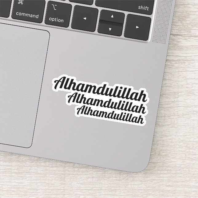 Triple Alhamdulillah Typography Sticker (Detail)