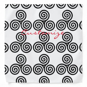 Triple Black Spirals Thunder_Cove Bandana