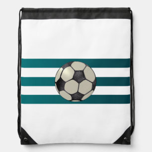Triple Blue Strip Soccer Ball Backpack