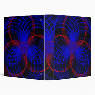 Triple Blueberry Color Accent Geometric Binder