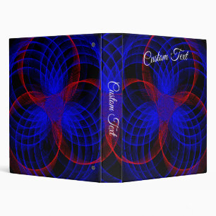 Triple Blueberry Color Accent Geometric Binder
