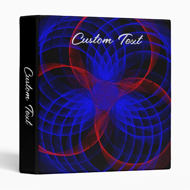 Triple Blueberry Color Geometric Accent Binder (Front/Spine)