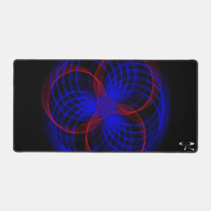 Triple Blueberry Color Geometric Gaming Mouse Pad