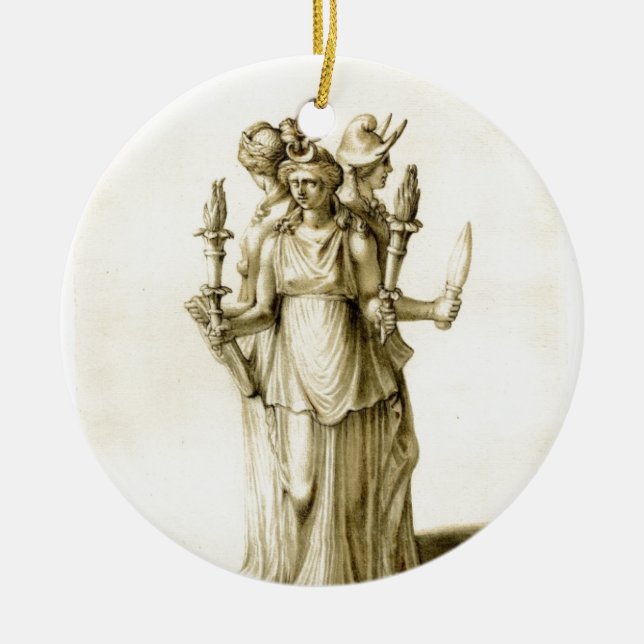 Triple-Bodied Hecate Ceramic Ornament (Front)