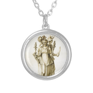Triple-Bodied Hecate Silver Plated Necklace