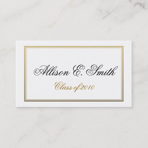 Triple Bordered Graduation Name Card