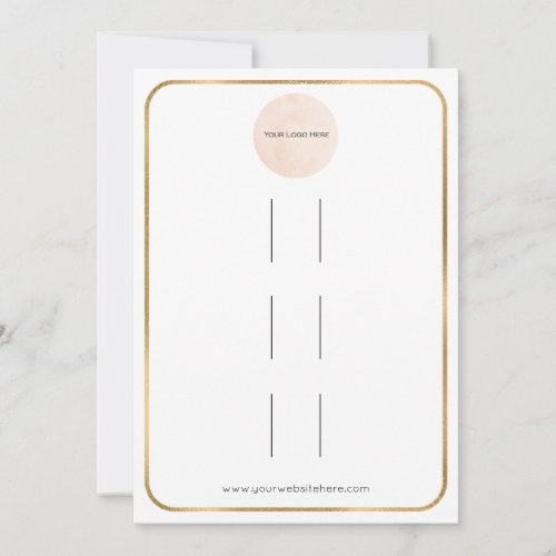 Triple Bow Hair Clip Gold Foil Border Multi Thank You Card