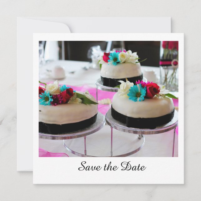Triple cake save the date (Front)