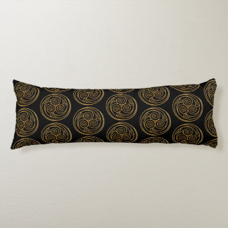 Triple Celtic Knot Swirl Mandala Body Pillow