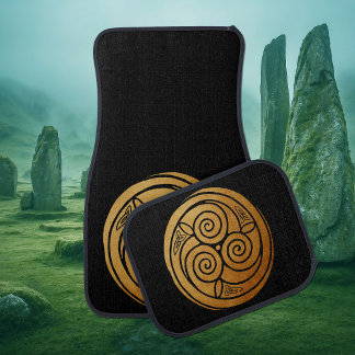 Triple Celtic Knot Swirl Mandala Car Floor Mat