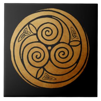 Triple Celtic Knot Swirl Mandala