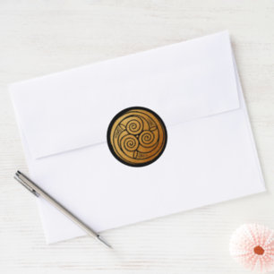 Triple Celtic Knot Swirl Mandala Classic Round Sticker
