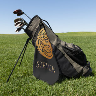 Triple Celtic Knot Swirl Mandala Golf Towel