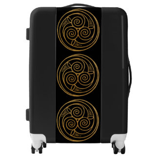 Triple Celtic Knot Swirl Mandala  Luggage