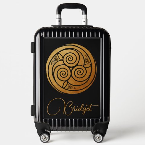 Triple Celtic Knot Swirl Mandala Personalized  Luggage