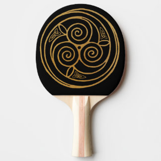 Triple Celtic Knot Swirl Mandala  Ping Pong Paddle