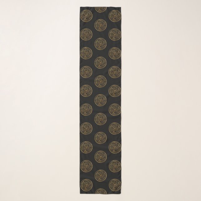 Triple Celtic Knot Swirl Mandala Scarf (Front)