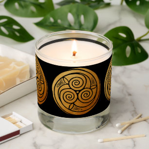 Triple Celtic Knot Swirl Mandala Scented Candle
