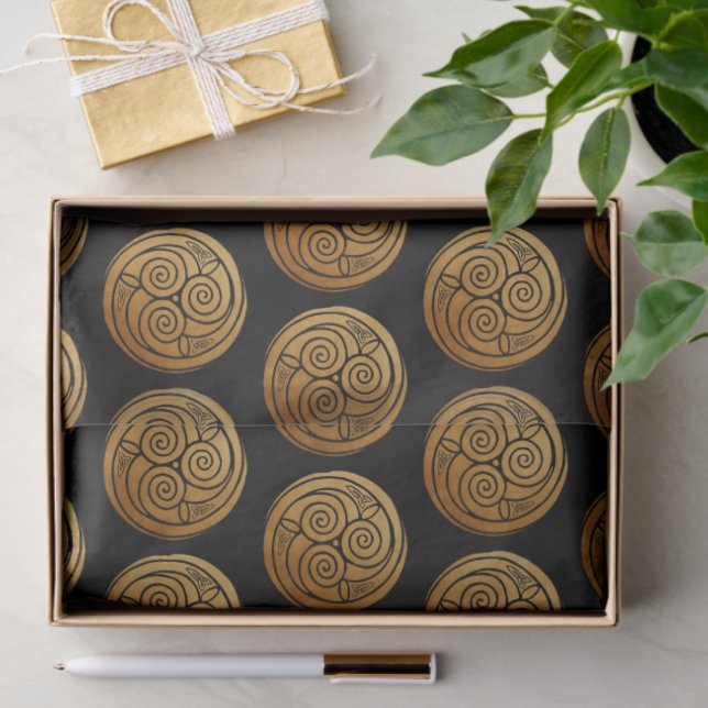 Triple Celtic Knot Swirl Mandala  Tissue Paper (Gift)