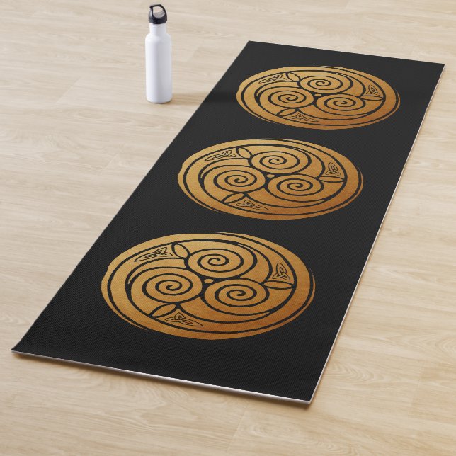 Triple Celtic Knot Swirl Mandala  Yoga Mat (In Situ)