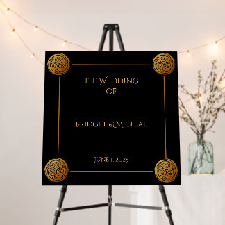 Triple Celtic Knot Swirl Wedding  Foam Board