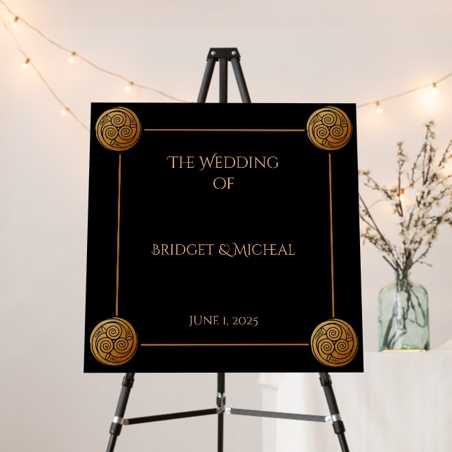 Triple Celtic Knot Swirl Wedding  Foam Board (In Situ (Stand))