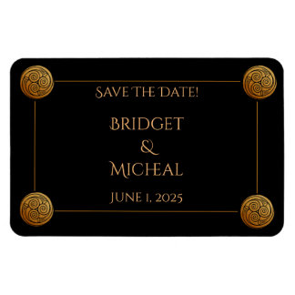 Triple Celtic Knot Swirl Wedding  Magnet