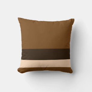Triple Chocolate w/ Divider Lines Throw Pillow