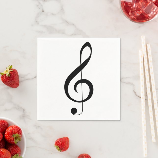 Triple Clef Musical Note, Napkins (Insitu)