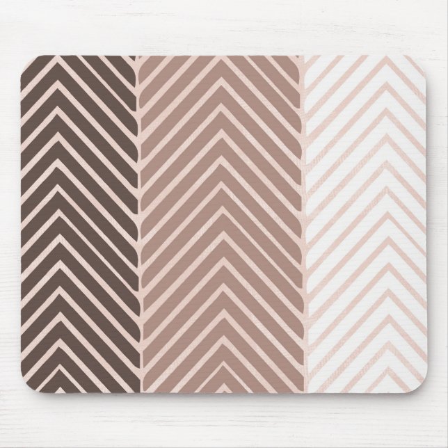 Triple Cream Chevron Mouse Pad (Front)