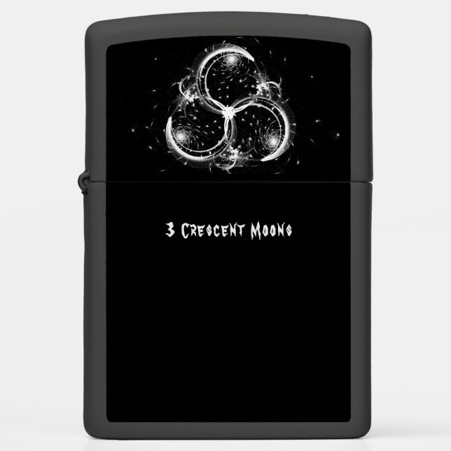 Triple Crescent Moons Zippo Lighter (Front)