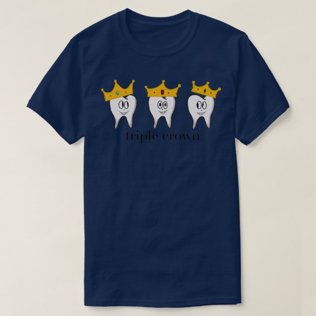 Triple Crown th Humor T-Shirt (Design Front)