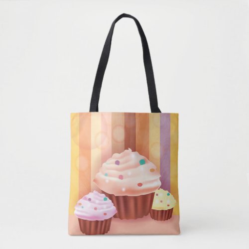 Triple Cupcakes Tote Bag