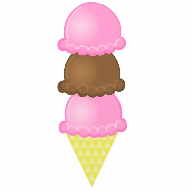 Triple Dip Ice Cream Cone Sculpture (Front)