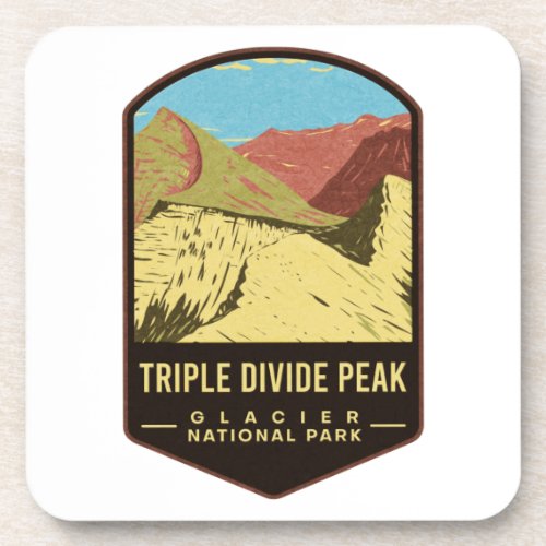 Triple Divide Peak Glacier National Park Beverage Coaster