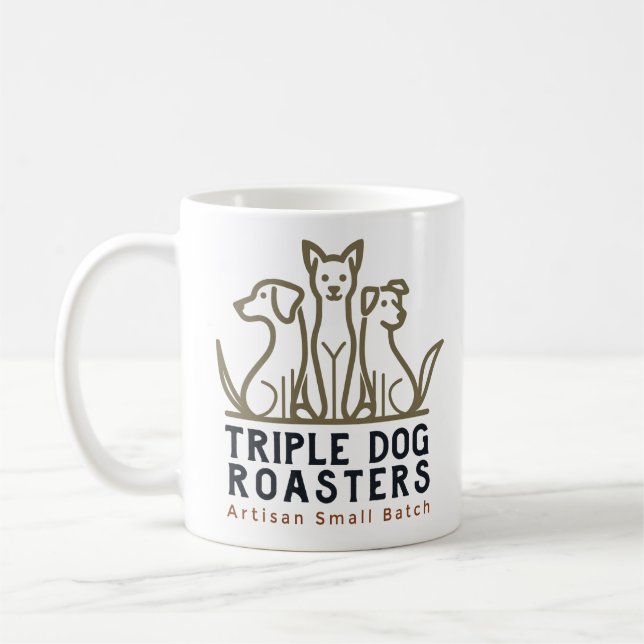 Triple Dog Roasters White Mug (Left)