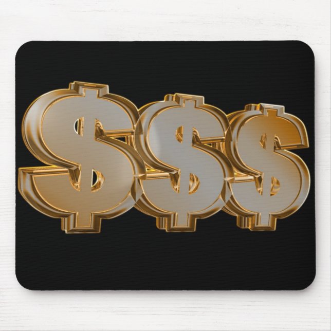 Triple Dollar Signs Mousepad (Front)