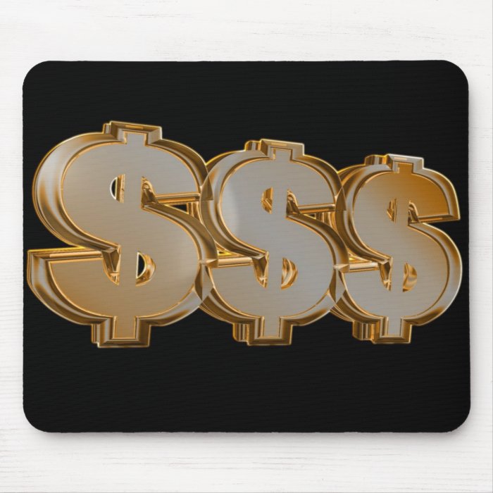 Triple Dollar Signs Mousepad