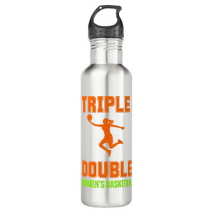 Triple Double Women's Basketball   Stainless Steel Water Bottle