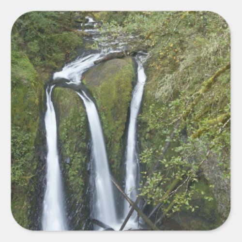 Triple Falls Columbia River Gorge Square Sticker