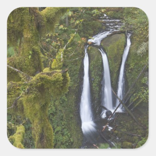 Triple Falls Columbia River Gorge Square Sticker