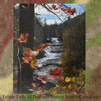 Triple Falls North Carolina Photographic Autumn