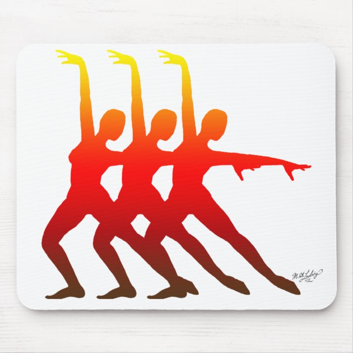 Triple Firebird Dancer Mousepad